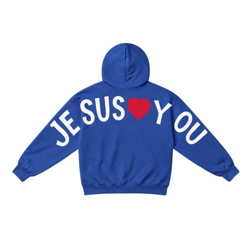Christianartworkshop Jesus Loves You Streetwear French Terry Hoodie - image 11