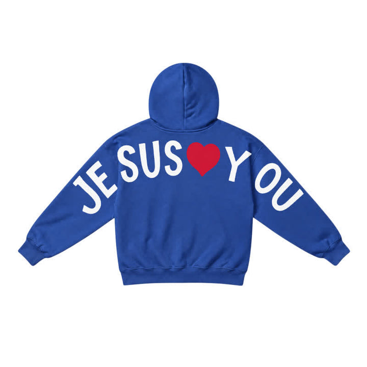 Christianartworkshop Jesus Loves You Streetwear French Terry Hoodie - image 11