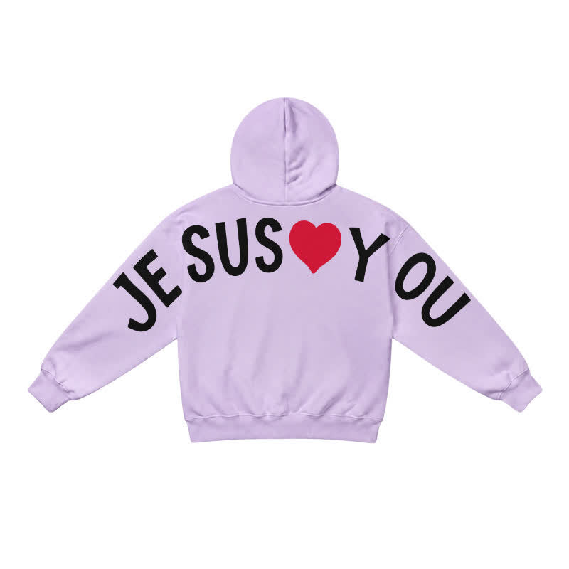 Christianartworkshop Jesus Loves You Streetwear French Terry Hoodie - image 14