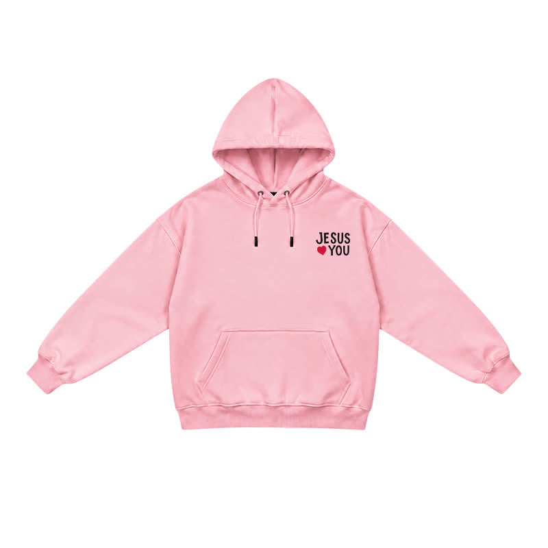 Christianartworkshop Jesus Loves You Streetwear French Terry Hoodie - image 33