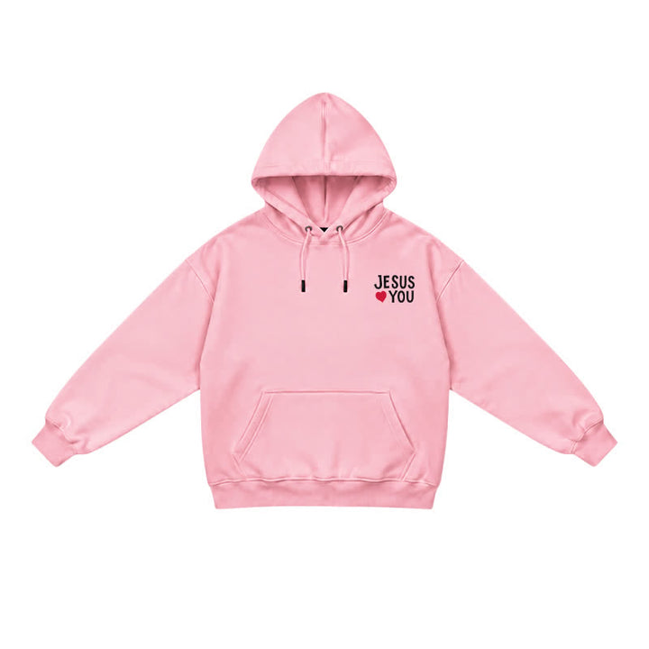 Christianartworkshop Jesus Loves You Streetwear French Terry Hoodie - image 33