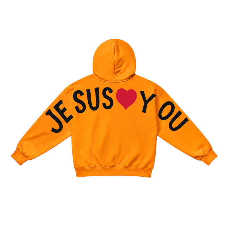 Christianartworkshop Jesus Loves You Streetwear French Terry Hoodie - image 35