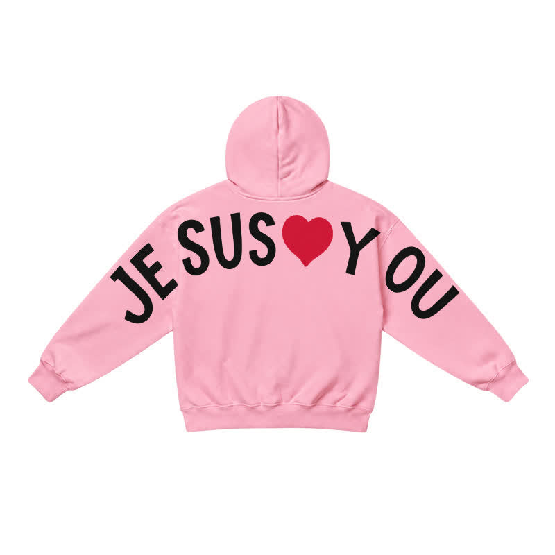 Christianartworkshop Jesus Loves You Streetwear French Terry Hoodie - image 32