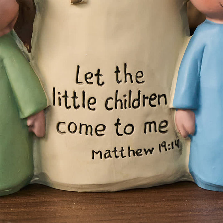 Christianartworkshop Jesus Blessing Children Resin Tabletop Statue: Token of Abiding Divine Tenderness - image 6