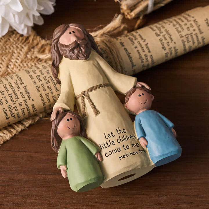 Christianartworkshop Jesus Blessing Children Resin Tabletop Statue: Token of Abiding Divine Tenderness - image 4