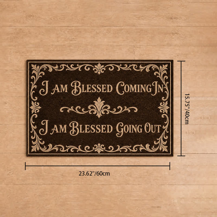 Christianartworkshop Ornate Scroll Border Blessed In & Out Doormat - 15.75''*23.62''/40*60cm - image 10