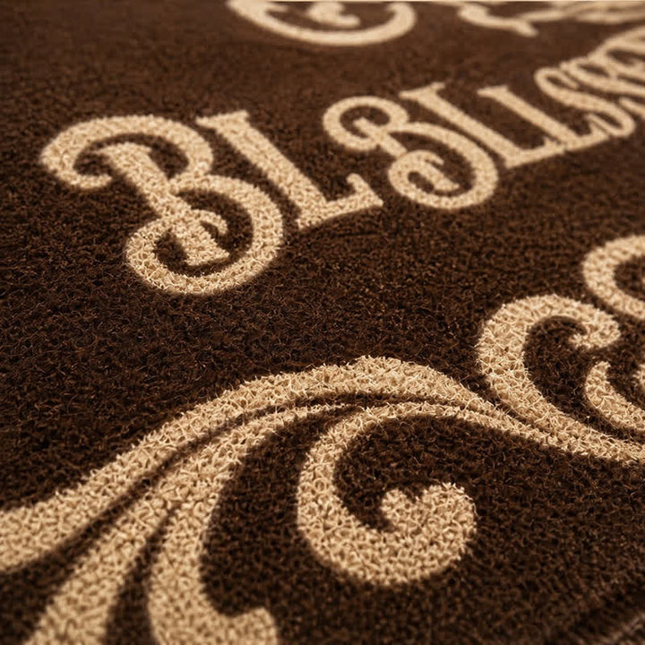 Christianartworkshop Ornate Scroll Border Blessed In & Out Doormat - image 8