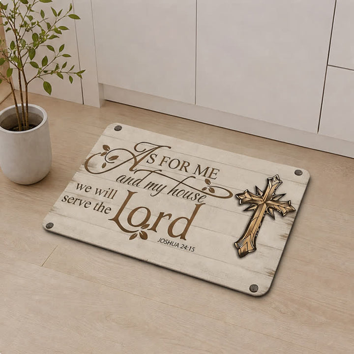 Christianartworkshop Ornate Carved Cross Sacred Verse Doormat - image 2