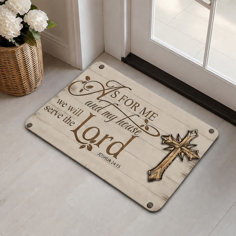 Christianartworkshop Ornate Carved Cross Sacred Verse Doormat - image 7