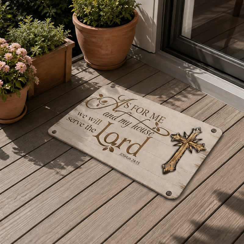 Christianartworkshop Ornate Carved Cross Sacred Verse Doormat - image 6