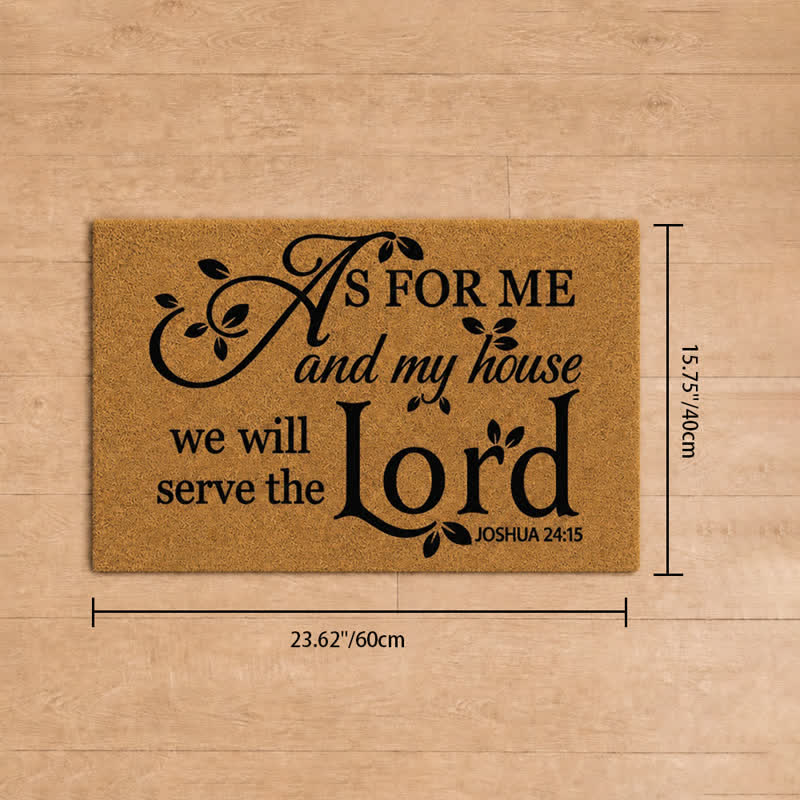 Christianartworkshop Decorative Flourish Joshua Verse Coir Doormat - 15.75''*23.62''/40*60cm - image 8