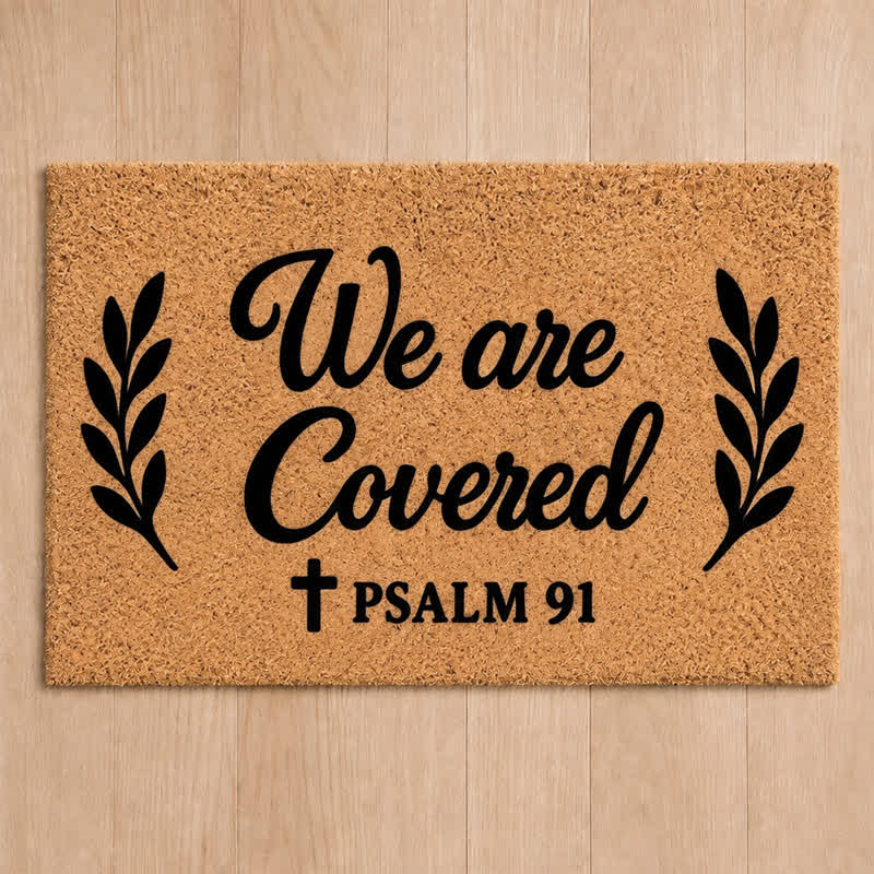 Christianartworkshop Farmhouse We Are Covered Entry Doormat - image 4