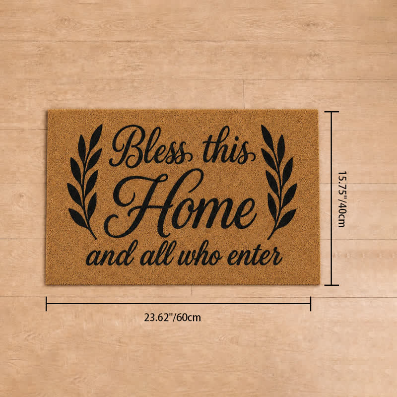 Christianartworkshop Twin Foliage “Bless All Who Enter” Doormat - 15.75''*23.62''/40*60cm - image 8