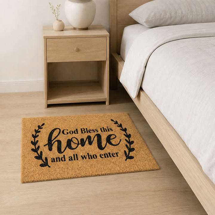 Christianartworkshop Curved Vine “God Bless This Home” Artificial Coir Doormat - image 4