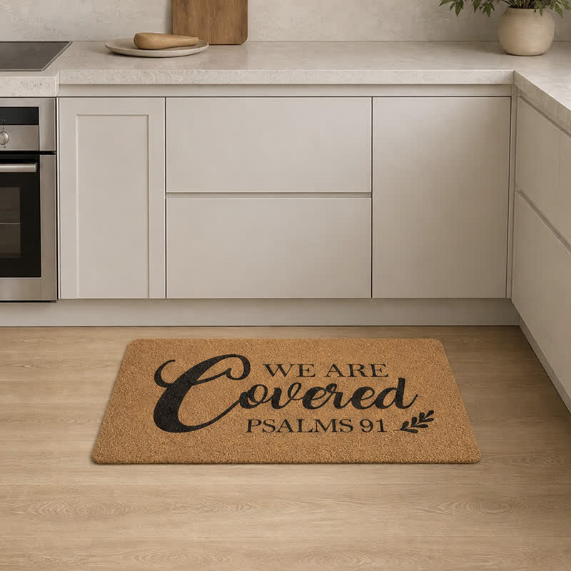 Christianartworkshop Oversized Script Psalms 91 Artificial Coir Doormat - image 3