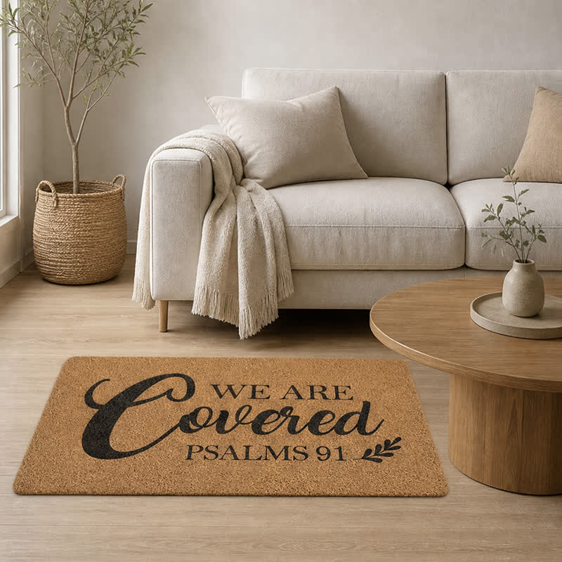 Christianartworkshop Oversized Script Psalms 91 Artificial Coir Doormat - image 2