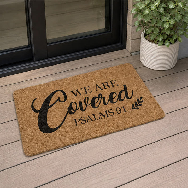 Christianartworkshop Oversized Script Psalms 91 Artificial Coir Doormat - image 5