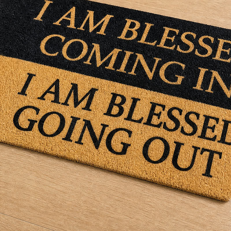 Christianartworkshop Two-Tone Blessed Verse Artificial Coir Doormat - image 9