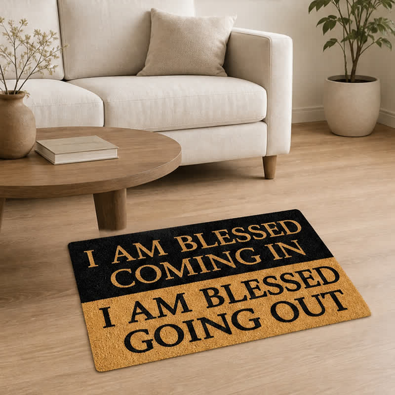 Christianartworkshop Two-Tone Blessed Verse Artificial Coir Doormat - image 7
