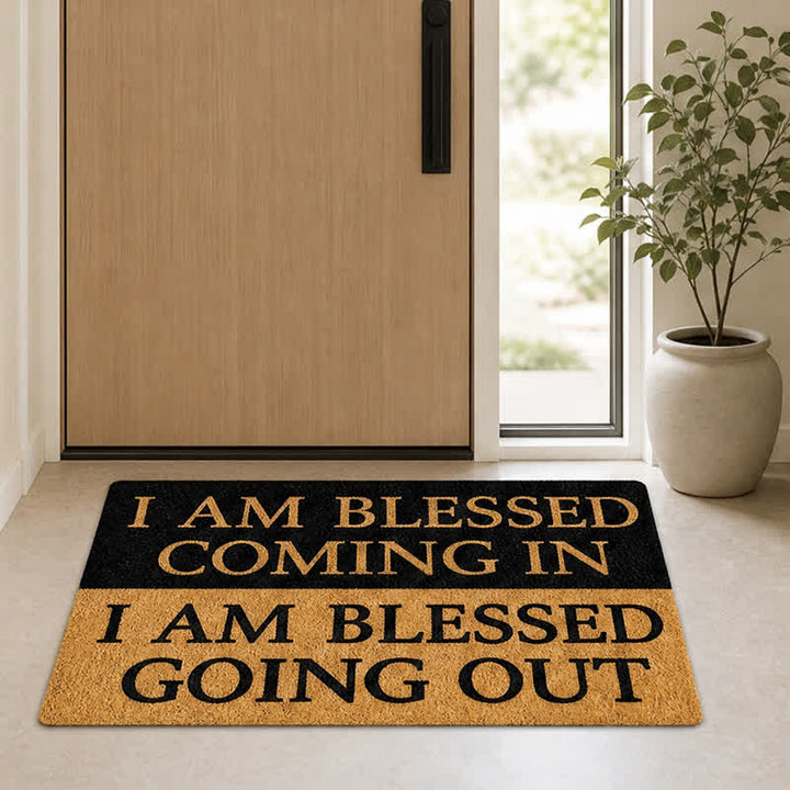 Christianartworkshop Two-Tone Blessed Verse Artificial Coir Doormat - image 6