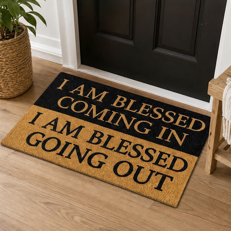 Christianartworkshop Two-Tone Blessed Verse Artificial Coir Doormat - image 0