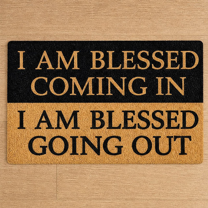 Christianartworkshop Two-Tone Blessed Verse Artificial Coir Doormat - image 8