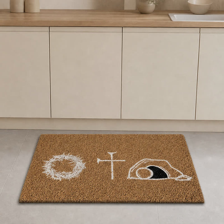 Christianartworkshop Hand-Drawn Sacred Emblem Coir Doormat - image 3