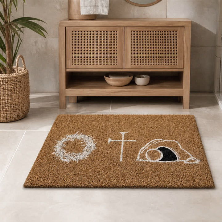 Christianartworkshop Hand-Drawn Sacred Emblem Coir Doormat - image 2