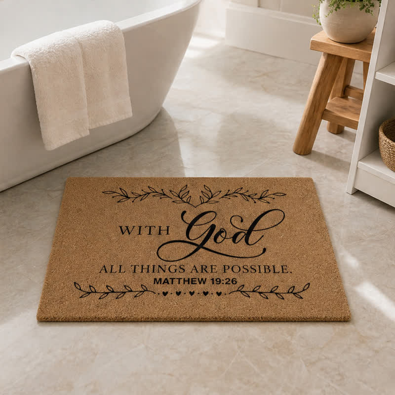Christianartworkshop Heavy-Duty Artificial Coir Faith Verse Doormat - image 11