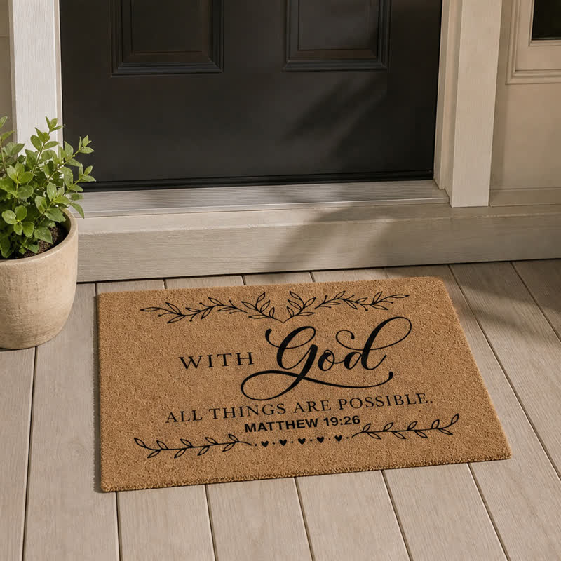 Christianartworkshop Heavy-Duty Artificial Coir Faith Verse Doormat - image 10