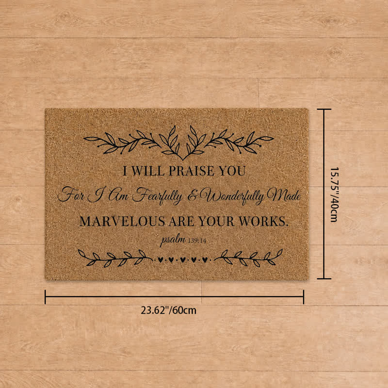 Christianartworkshop Heavy-Duty Artificial Coir Faith Verse Doormat - F - 15.75''*23.62''/40*60cm - image 66