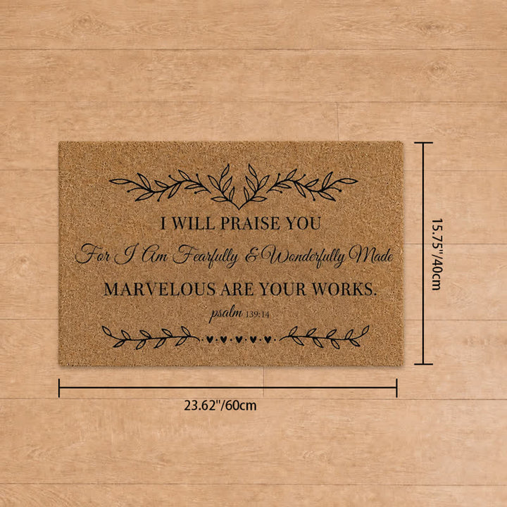 Christianartworkshop Heavy-Duty Artificial Coir Faith Verse Doormat - F - 15.75''*23.62''/40*60cm - image 66