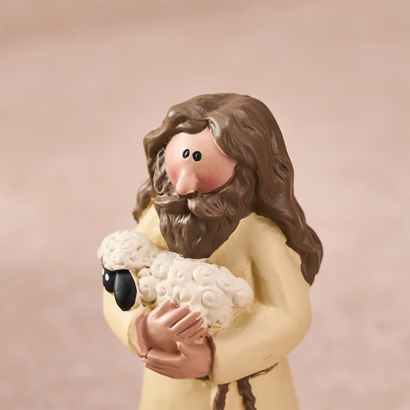 Christianartworkshop Durable Resin Scripture Good Shepherd Jesus Figurine: Vessel of Sacred Serenity - image 3