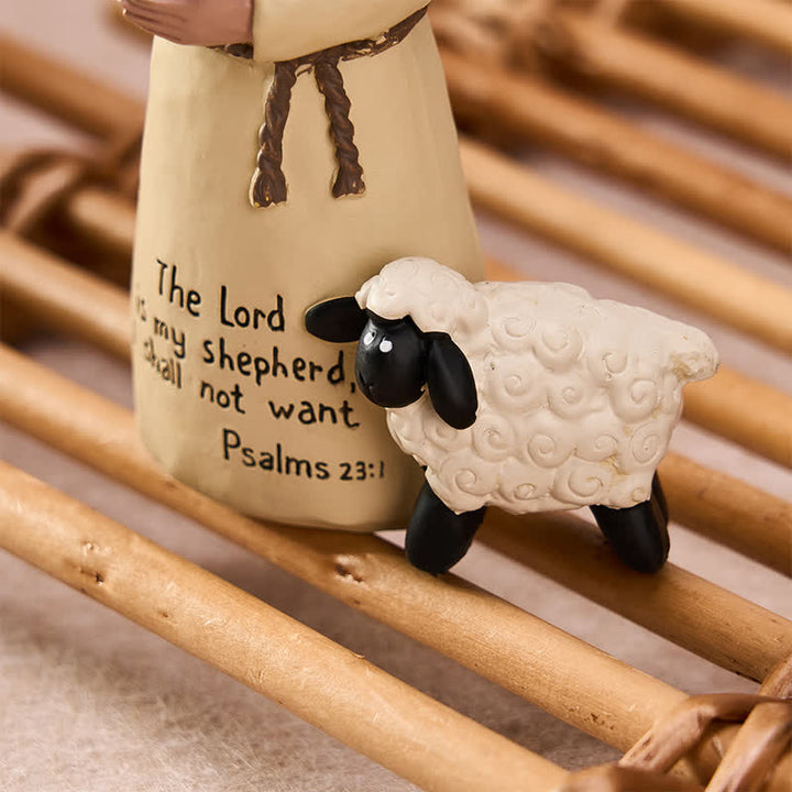 Christianartworkshop Durable Resin Scripture Good Shepherd Jesus Figurine: Vessel of Sacred Serenity - image 4